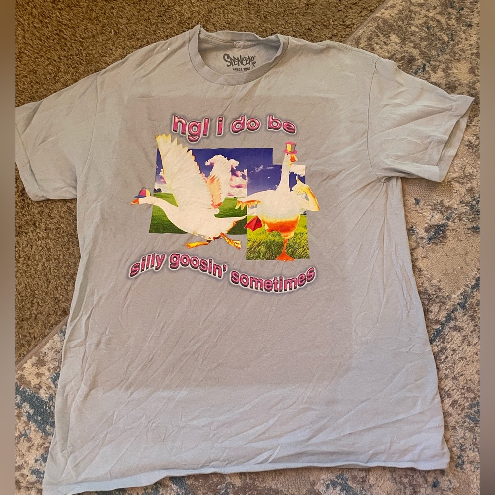 Spencer's Light Gray Tee with Graphic Print